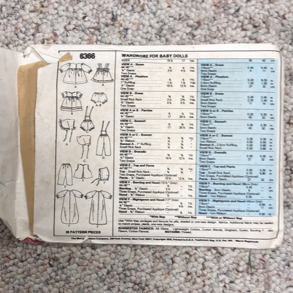 Vintage doll patterns - Picture 3 of 7